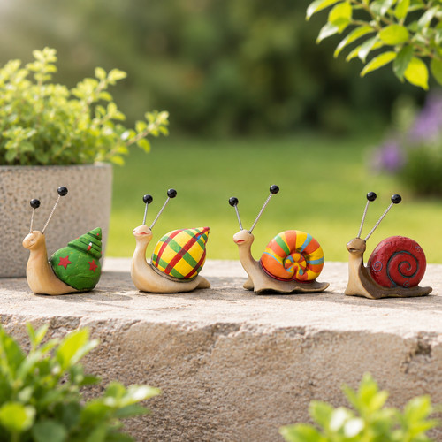 Snail figurines brightly - figurines,