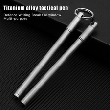 Titanium Tactical Pen Ballpoint Pen Mini Emergency Glass Breaker Survival Tool