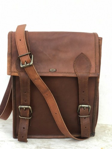 Leather messenger laptop - leather,