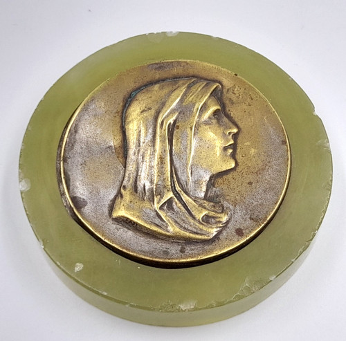 French religious medallion - french,