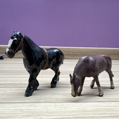Vintage horses clydesdale - x2,