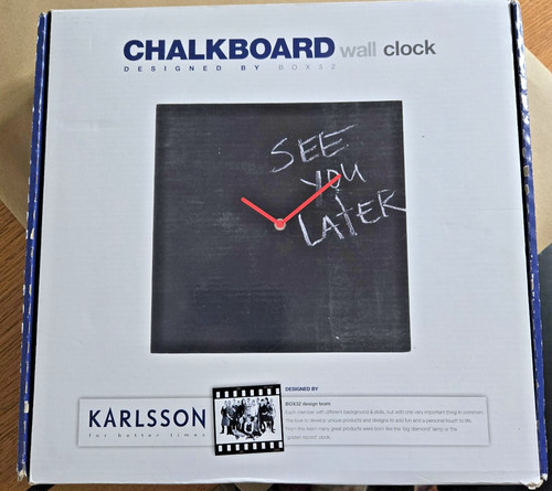 Chalk board clock - chalk,