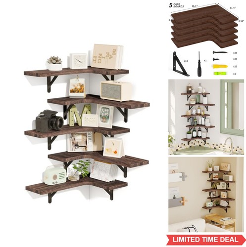 Corner floating shelves set - corner, of
