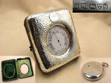 Early 1900's Goliath pocket barometer with Chester hallmarked silver case