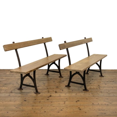 Pair antique pitch pine - antique,