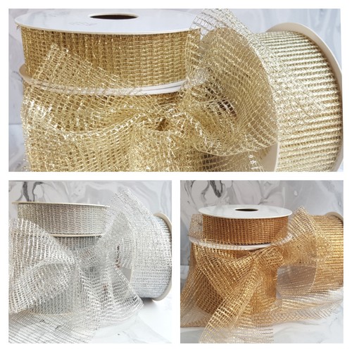 70mm wide metallic - metallic, mesh