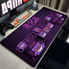 Purple Japan Anime Mouse Pad PC Cool Pokemon Gamer Gengar Desk Mat MousePad XXL