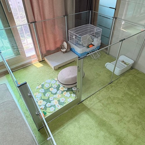 Panel dog playpen - 8-panel, door