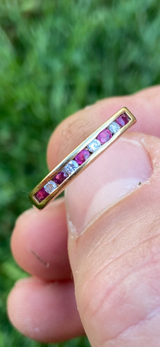 18ct gold natural ruby - ruby, and