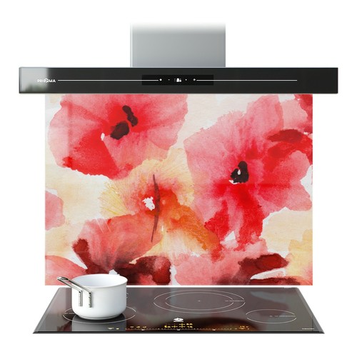 Kitchen glass splashback - kitchen,