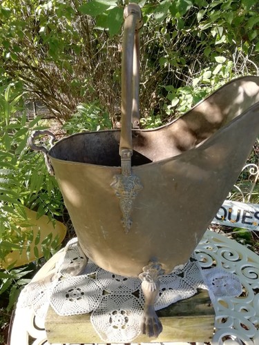 Large antique brass log - antique,