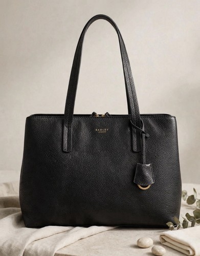 Radley black leather handbag - radley,