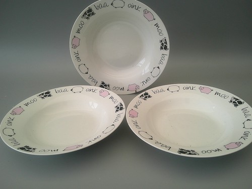 Large pasta bowls farmyard 3 - farmyard,