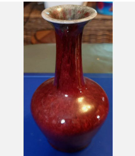 Cobridge blood flambe vase - ox,