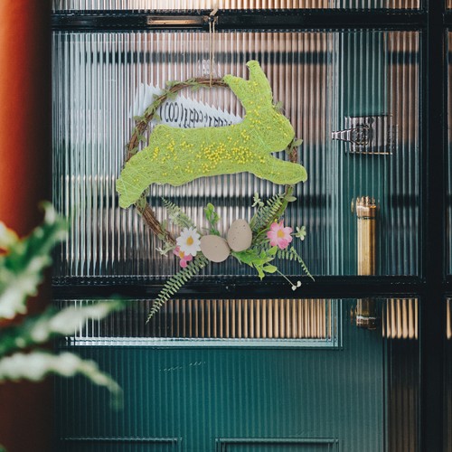 Reusable easter hanging wreath - reusable,