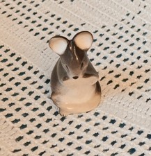 Rare Lomonosov PORCELAIN Figurine MOUSE Eating 