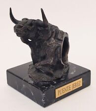 Modernist Bronze Bull Sculpture by Spanish Artist Puente Jerez.