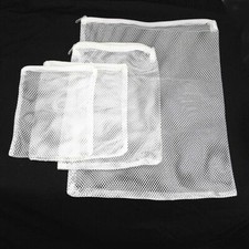1-10x Nylon Mesh Zip Net Bag Aquarium Fish Tank Pond Filter Supplies Media Tool