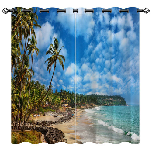 Palm tree tropical beach - &,