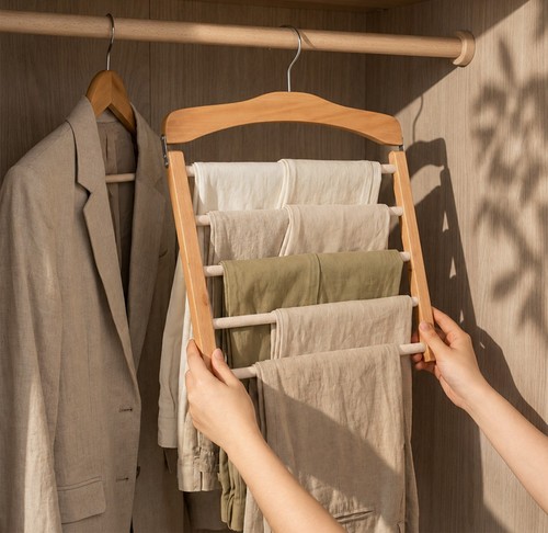 Trousers hangers space saving - trousers,