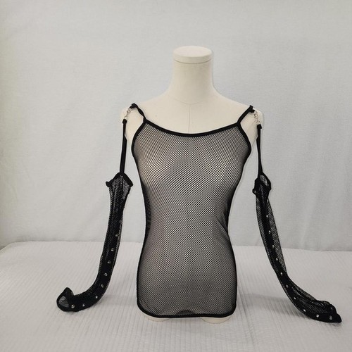 Lip service black fishnet - service,