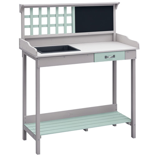 Homcom outdoor potting table - outdoor,