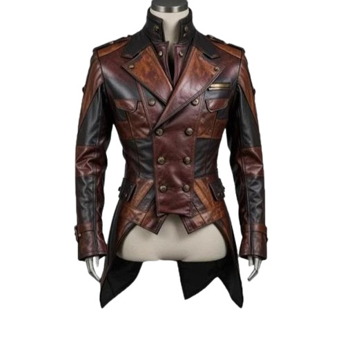 Men cowhide leather military - cowhide,
