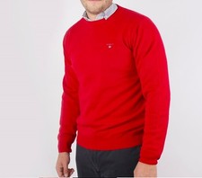 Gant Crew Neck Jumper In Red