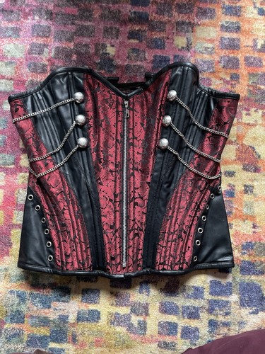 30in faux leather overbust - 30in,