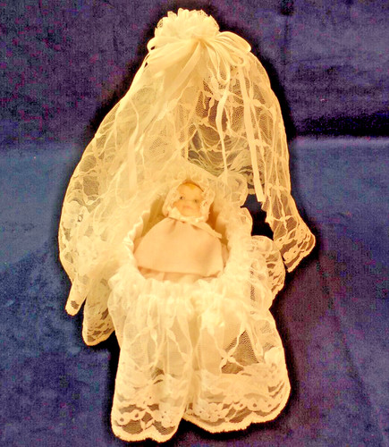 Porcelain doll bisque 2 - doll, 1/2"