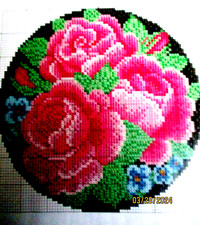 Latch Hook  Floral Rug Kit
