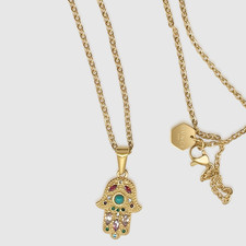 18K Gold Hamsa Hand Necklace