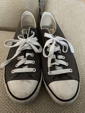 Dunlop Original Green Flash Grey Low Top Canvas Shoes UK 5 EXC