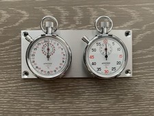 Vintage Boxed Breitling Wakmann Stopwatch Set on a Dash Panel Rally Timer 3
