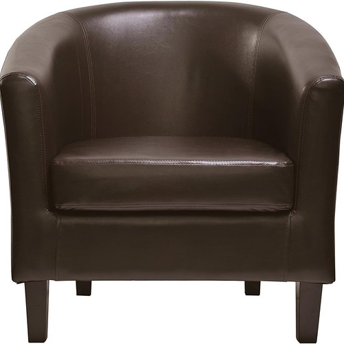 Faux leather tub chair - leather,
