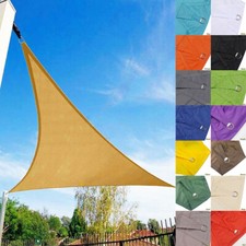 Patio Sun Shade Sail Sunscreen Garden Canopy Awning 90% UV Block Triangle Home