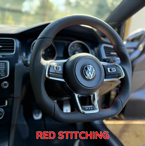 Leather steering wheel - steering,
