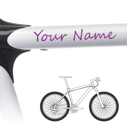Custom bike name stickers - custom,