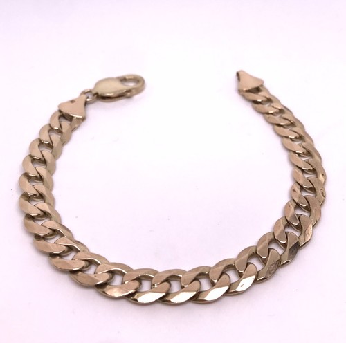 9ct gold curb - gold, 375