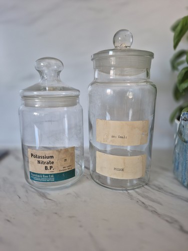Vintage glass jars - vintage,
