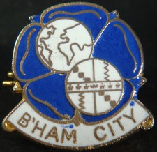 BIRMINGHAM CITY FC Vintage badge Maker COFFER N'ton Brooch pin In gilt 26mm Dia