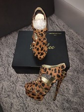 Vintage Limited Edition Kandee Stiletto Platform Brown Spike Peanut Crunch 5/38