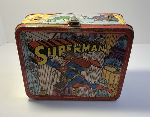 1967 thermos superman blue - thermos,