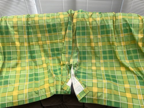 Pair vintage green check - pair,