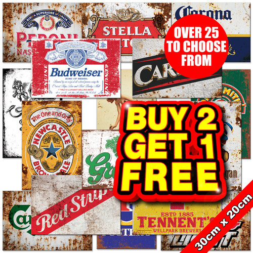 30cm metal signs - metal, pub