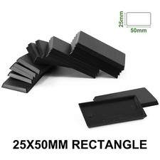 Evemodel 25mmX50mm Rectangle Bases Plastic Black for Wargames Wargames MB2550