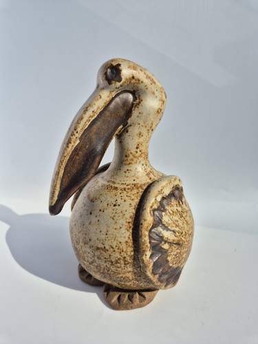 Vintage studio pottery pelican - pottery,