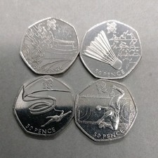  JOBLOT x4 Olympic 50p Coins – Fifty Pence - Circulated – London 2012 (c68) 
