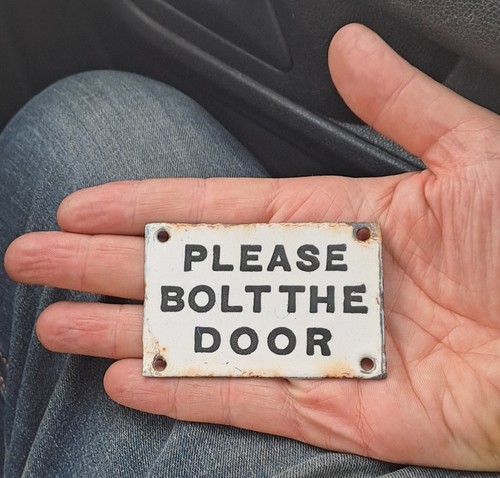 Victorian small enamel sign - small,