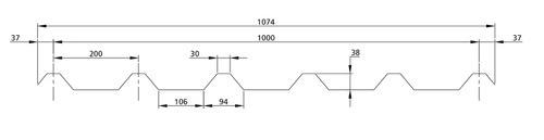 Foam eaves fillers 1000 - fillers, 38/1000